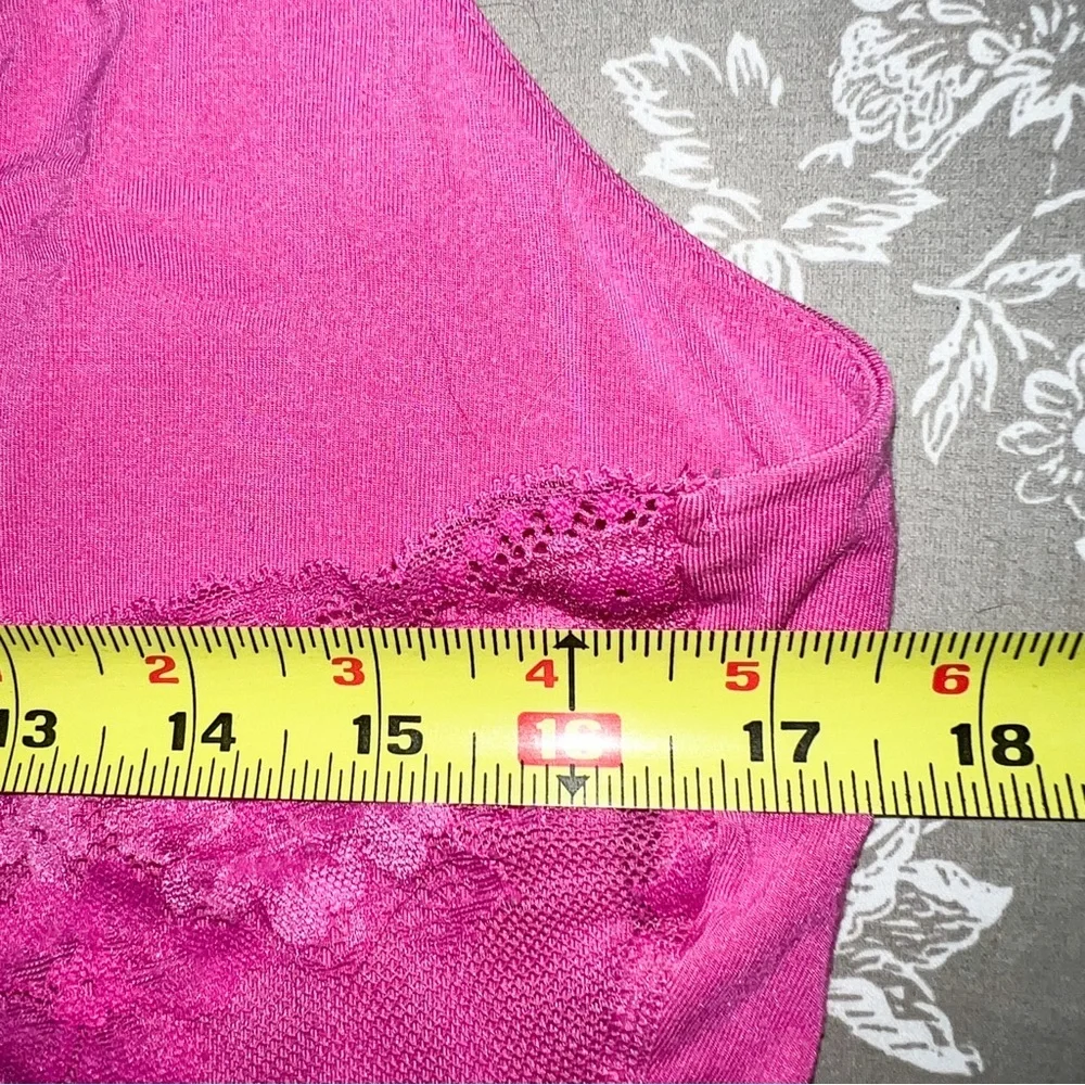 Victoria's Secret Fuchsia Modal Lace Back Cropped Cami Top, Size L